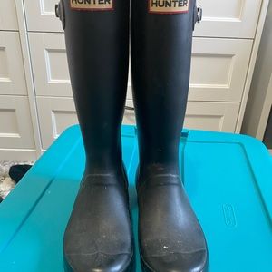 Kids Tall Black Hunter Boots